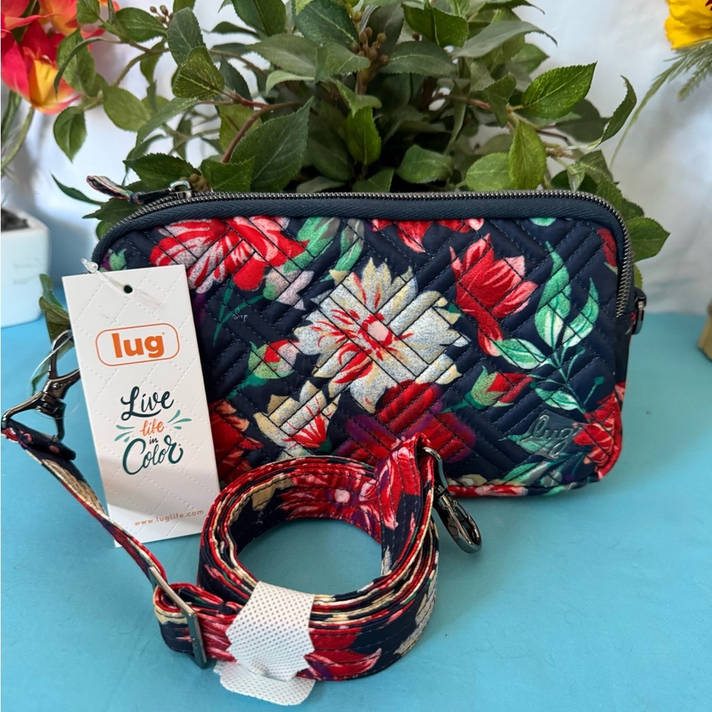 Lug Couple XL Convertible Crossbody Bag in Bloom Revival RFID Compartment
